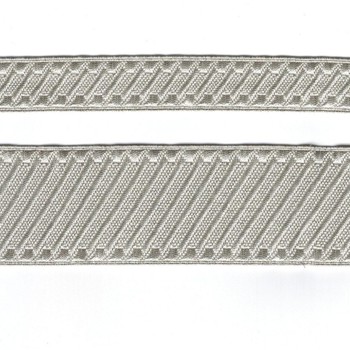 Silver braid baton  18, 23, 40 mm,  good quality shiny color